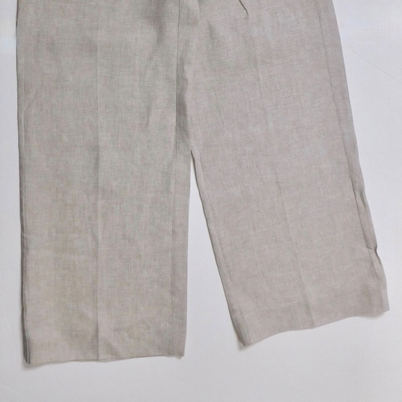 NWT!! J. CREW Wide Leg Essential Pants Flax Linen Pleated Preppy Summer Size 10 - Picture 5 of 16
